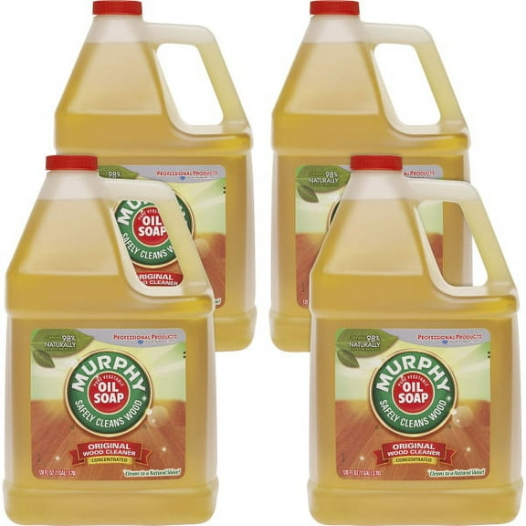Murphy 128oz Oil Soap Wood Clnr - Liquid - 1 gal (128 fl oz) - Fresh ScentBottle - 4 / Carton - Gold