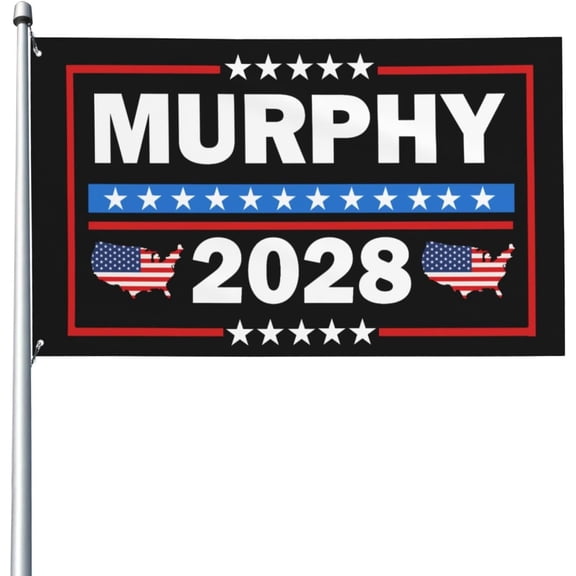 Murphy 2028 Flag 3x5 Chris-Murphy For President 2028 Vote Blue Banner Sign Outdoor Decor Yard Flags