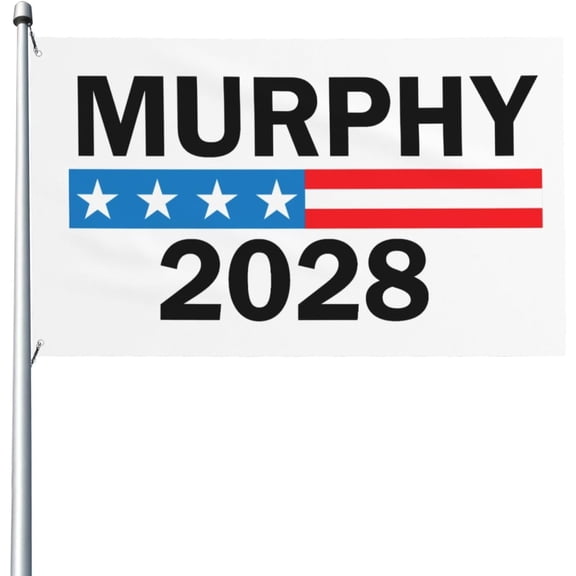 Murphy 2028 Flag 4x6 Chris-Murphy For President 2028 Vote Blue Banner Sign Outdoor Decor Yard Flags