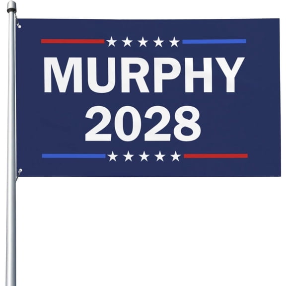 Murphy 2028 Flag 4x6 Chris-Murphy For President 2028 Vote Blue Banner Sign Outdoor Decor Yard Flags
