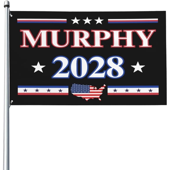 Murphy 2028 Flag 4x6 Chris-Murphy For President 2028 Vote Blue Banner Sign Outdoor Decor Yard Flags
