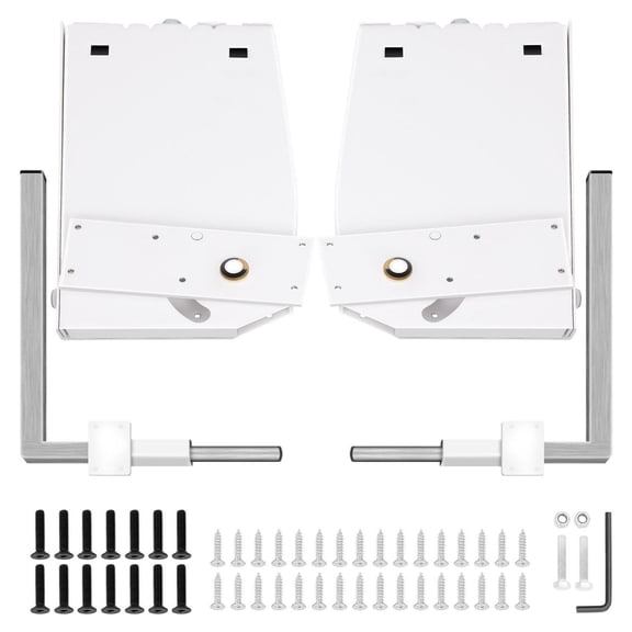 Murphy Bed Kit - Wall Bed Mechanism Heavy Duty Springs Hardware for Queen/King Size Vertical Lift, White