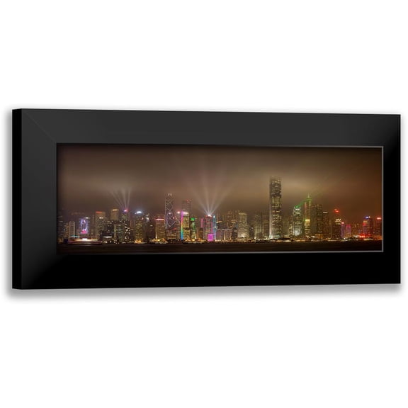 Murphy, Daniel 14x7 Black Modern Framed Museum Art Print Titled - Hong Kong Island