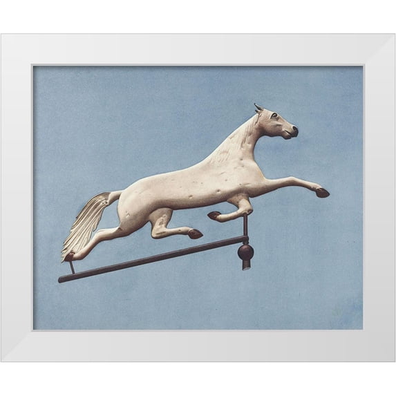 Murphy, Henry 14x12 White Modern Wood Framed Museum Art Print Titled - Horse Weather Vane