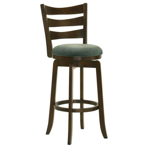 Murphy Ladder Back Pub Height Swivel Bar Stool Dark Cherry and Brown