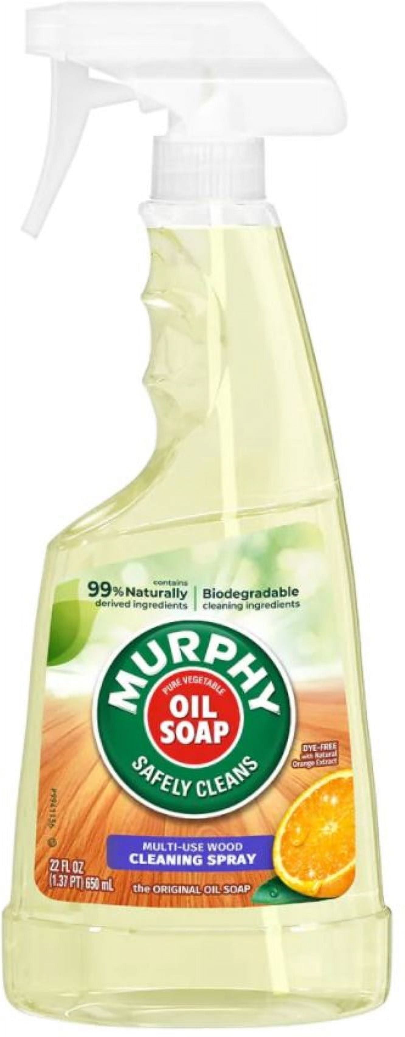 Murphy MultiUse Wood Cleaner, Safe for Hardwood & Marble, Natural Orange Oil, 22 Fluid Ounce