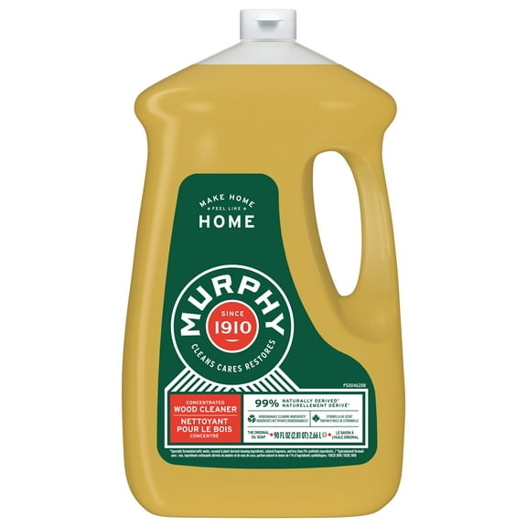 (4 pack) Murphy Oil Soap Concentrated Formula, Wood Cleaner, Citronella Oil Scent, 90 fl oz Bottle