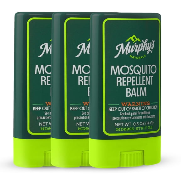 Murphy’s Naturals Plant-Based Mosquito Repellent Balm Stick with Essential Oils, 0.5oz, 3 Pack