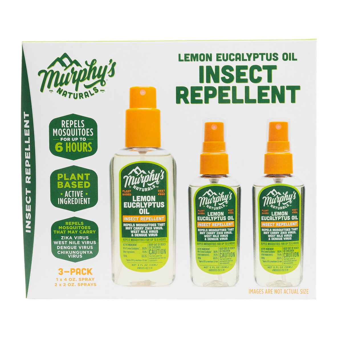 Murphys Naturals Insect Repellent Spray Lemon Eucalyptus Oil (Pack of 3