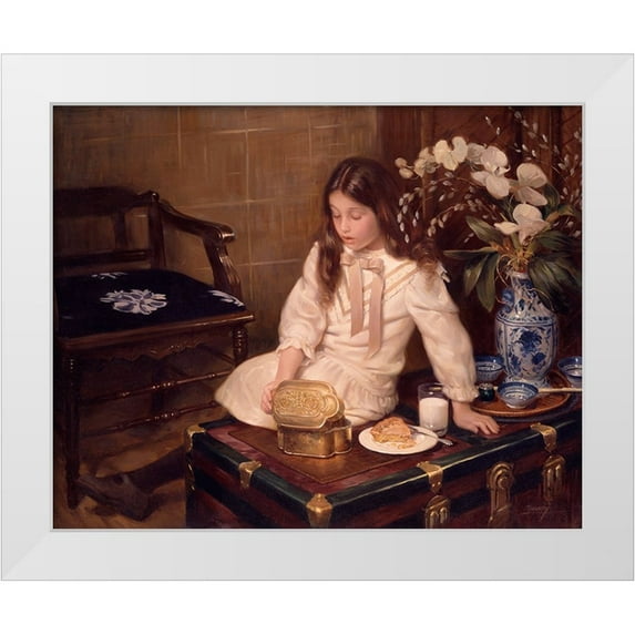 Murray, Alan 32x26 White Modern Wood Framed Museum Art Print Titled - A Little Curiosity