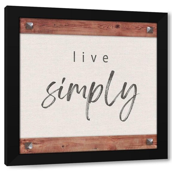Amanda Murray 12x12 Black Modern Wood Framed Wall Art Titled - Simply