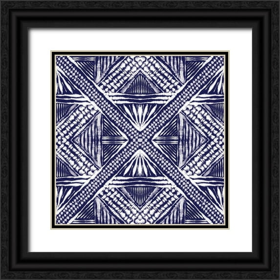 Murray, Amanda 12x12 Black Ornate Wood Framed with Double Matting Museum Art Print Titled - Inky Kaleidoscope