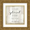 thumbnail image 1 of Murray, Amanda 12x12 Gold Ornate Wood Framed with Double Matting Museum Art Print Titled - Clothing Optional, 1 of 4