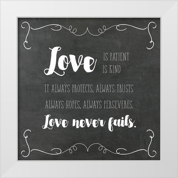Murray, Amanda 12x12 White Modern Wood Framed Museum Art Print Titled - Faith, Hope, Love