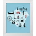 thumbnail image 1 of Murray, Amanda 12x14 White Modern Wood Framed Museum Art Print Titled - City Graphic Map -, 1 of 4