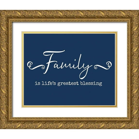 Murray, Amanda 14x12 Gold Ornate Wood Framed with Double Matting Museum Art Print Titled - Family Greatest Blessing