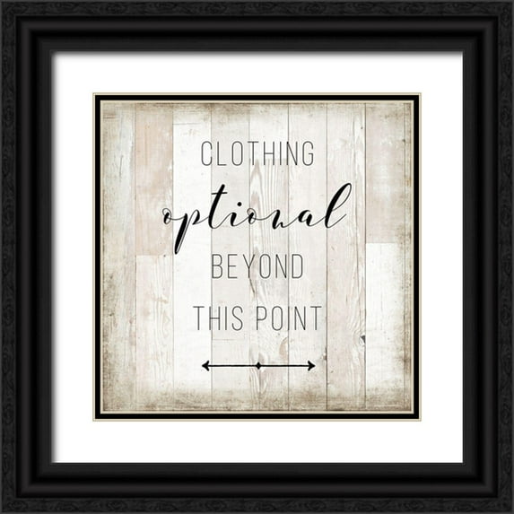Murray, Amanda 15x15 Black Ornate Wood Framed with Double Matting Museum Art Print Titled - Clothing Optional
