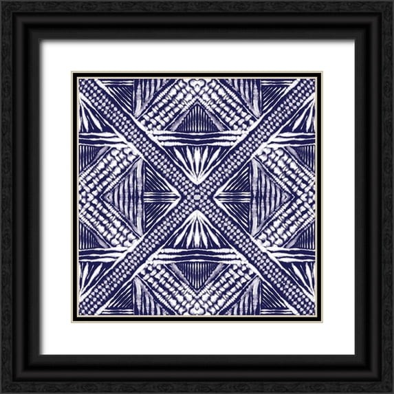 Murray, Amanda 15x15 Black Ornate Wood Framed with Double Matting Museum Art Print Titled - Inky Kaleidoscope