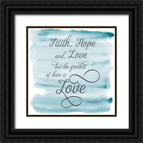 Murray, Amanda 15x15 Black Ornate Wood Framed with Double Matting Museum Art Print Titled - Love Is