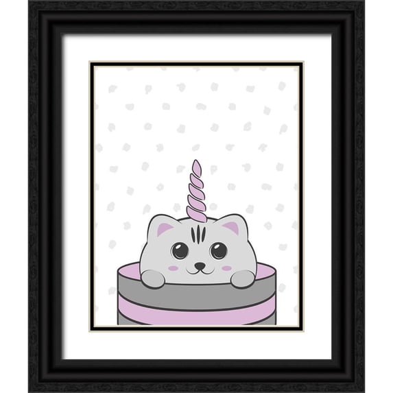 Murray, Amanda 15x18 Black Ornate Wood Framed with Double Matting Museum Art Print Titled - Caticorn I