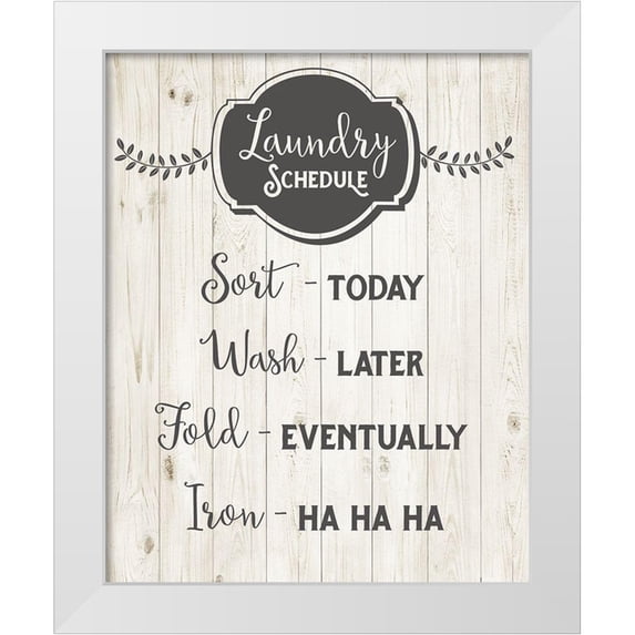Murray, Amanda 15x18 White Modern Wood Framed Museum Art Print Titled - Laundry Schedule