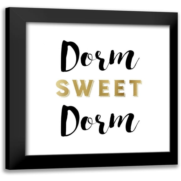 Murray, Amanda 20x20 Black Modern Framed Museum Art Print Titled - Dorm Sweet Dorm