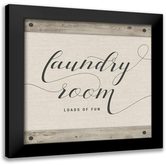 Murray, Amanda 20x20 Black Modern Framed Museum Art Print Titled - Laundry Room