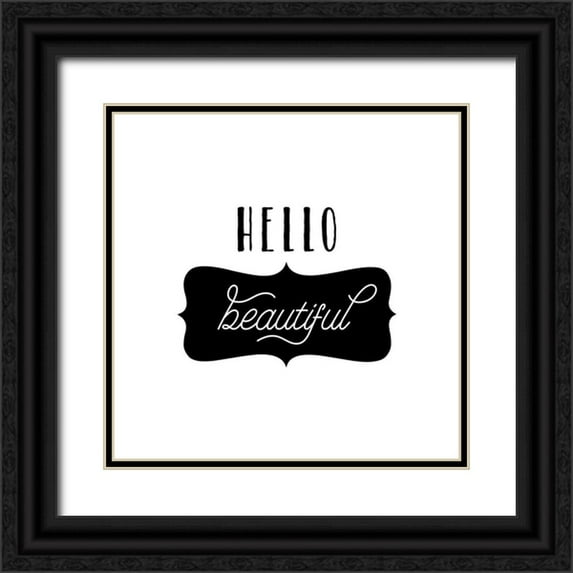 Murray, Amanda 20x20 Black Ornate Wood Framed with Double Matting Museum Art Print Titled - Hello Beautiful