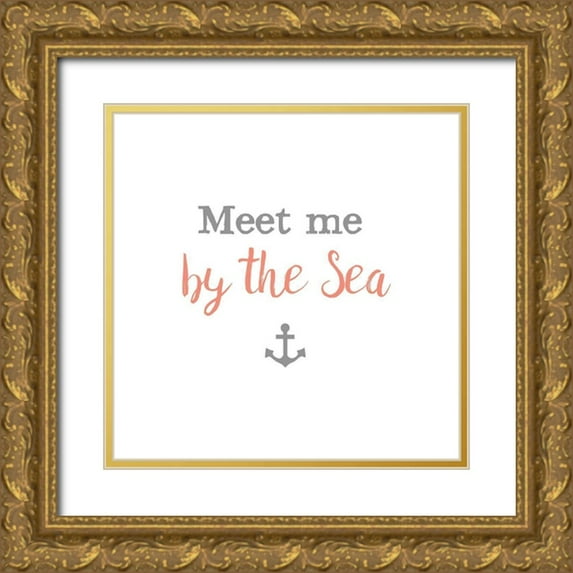 Murray, Amanda 20x20 Gold Ornate Wood Framed with Double Matting Museum Art Print Titled - By the Sea
