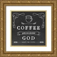 thumbnail image 1 of Murray, Amanda 20x20 Gold Ornate Wood Framed with Double Matting Museum Art Print Titled - Coffee Gets Me, 1 of 4