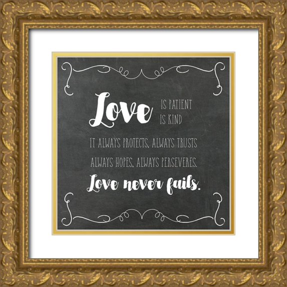Murray, Amanda 20x20 Gold Ornate Wood Framed with Double Matting Museum Art Print Titled - Faith, Hope, Love
