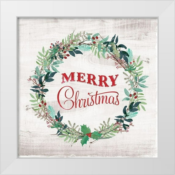 Murray, Amanda 20x20 White Modern Wood Framed Museum Art Print Titled - Merry Christmas