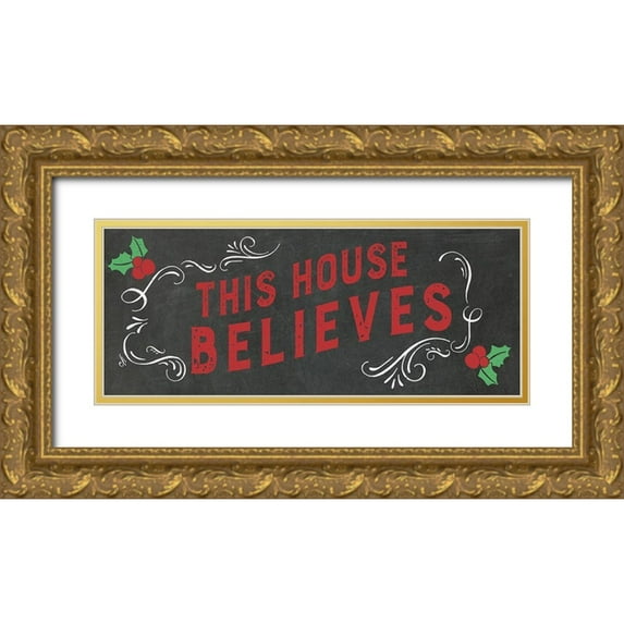 Murray, Amanda 32x15 Gold Ornate Wood Framed with Double Matting Museum Art Print Titled - This House Believes