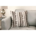 thumbnail image 1 of Murray Contemporary Decorative Feather and Down Throw Pillow In Stone Jacquard Fabric, 1 of 2