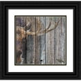 thumbnail image 1 of Murray Henderson Fine Art 12x12 Black Ornate Wood Framed with Double Matting Museum Art Print Titled - The Moose, 1 of 4