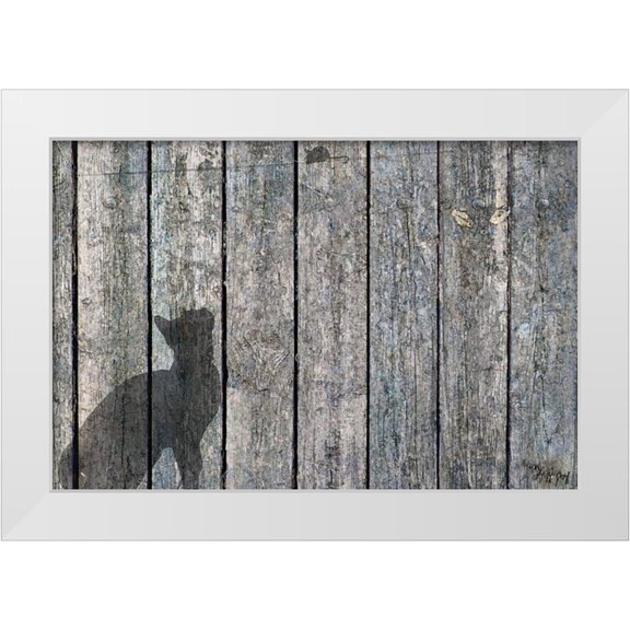 Murray Henderson Fine Art 14x11 White Modern Wood Framed Museum Art Print Titled - Cat And Mouse Shadow 2