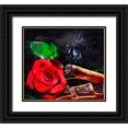 thumbnail image 1 of Murray Henderson Fine Art 16x15 Black Ornate Wood Framed with Double Matting Museum Art Print Titled - Rose Cigar, 1 of 4