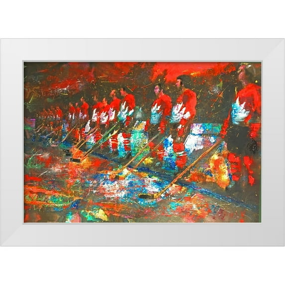 Murray Henderson Fine Art 18x13 White Modern Wood Framed Museum Art Print Titled - Team Canada 72