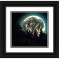 thumbnail image 1 of Murray Henderson Fine Art 21x20 Black Ornate Wood Framed with Double Matting Museum Art Print Titled - Moon Howl, 1 of 4