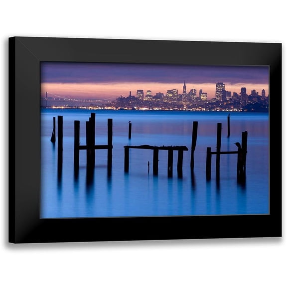 Murray, Jeffrey 14x11 Black Modern Framed Museum Art Print Titled - Bay Pilings Sausalito