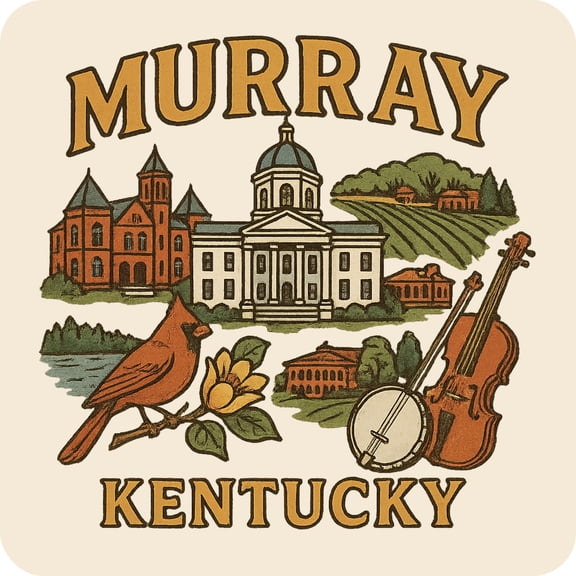 Murray Kentucky Keepsakes Souvenir Vinyl Sticker – Destination Travel Keepsake Collectible (3-Inches Wide)