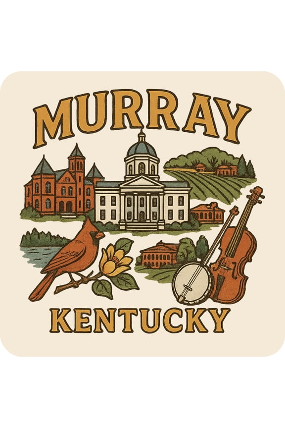 Murray Kentucky Keepsakes Souvenir Vinyl Sticker – Destination Travel Keepsake Collectible (3-Inches Wide)