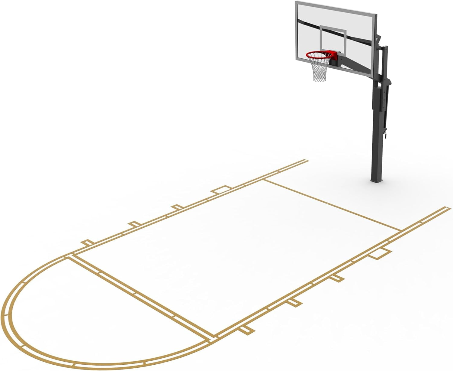 Murray Sporting Goods Basketball Court Marking Stencil Kit Free Throw