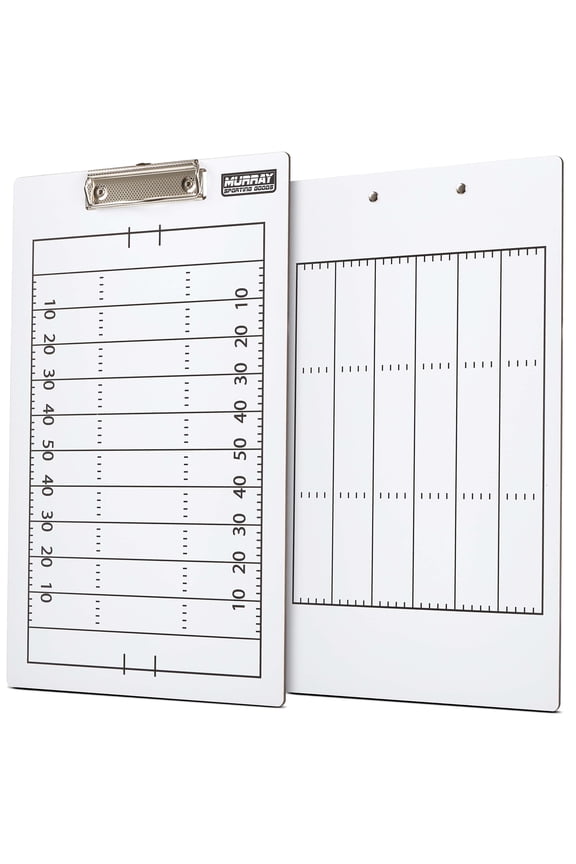 Goods Dry Erase Double-Sided Football Coaches Clipboard