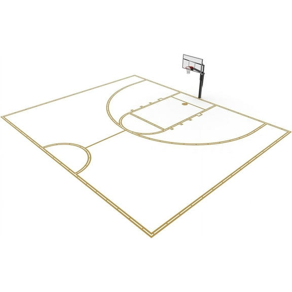 Murray Sporting Goods Half Court Basketball Court Marking Kit for Driveway, Asphalt or Concrete| Court Marking Stencil Kit for Backyard Basketball Court