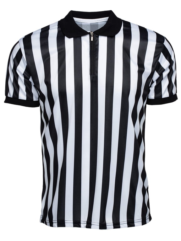 Goods Men's Official Pro-Style Collared Referee Shirt, Officiating Jersey for Basketball, Football, Volleyball (Medium)