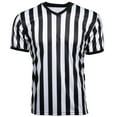 thumbnail image 1 of Murray Sporting Goods Men's Official Uniform Black and White Stripe Pro-Style V-Neck Referee Shirt, Officiating Jersey for Basketball, Football, Volleyball (Large), 1 of 6