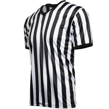 Women's Official Black & White Stripe Referee Umpire Jersey, Small ...