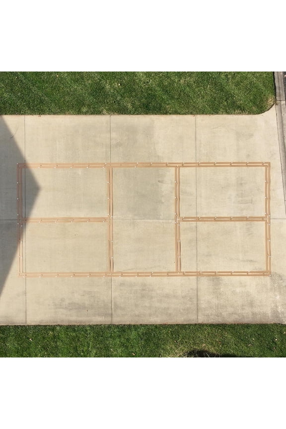Goods Pickleball Court Marking Kit | Cardboard Stencil Paint Kit for Driveway, Asphalt or Concrete - Regulation Pickleball Court