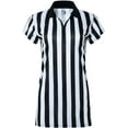 thumbnail image 1 of Murray Sporting Goods Women's Collared Black and White Stripe Referee Shirt, Official Jersey for Refs, Referee Costume, Waitresses and More (X-Small), 1 of 5
